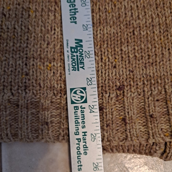 Vntg Banff Womens Wool Blend Open Cardigan Sweater Tan  Sz 16 Hong Kong - Picture 9 of 10